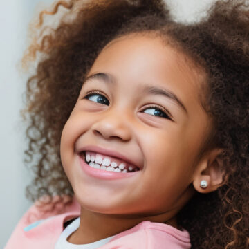 child seating on the Brampton dental chair for treatment