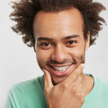 Boys with a whiten their teeth